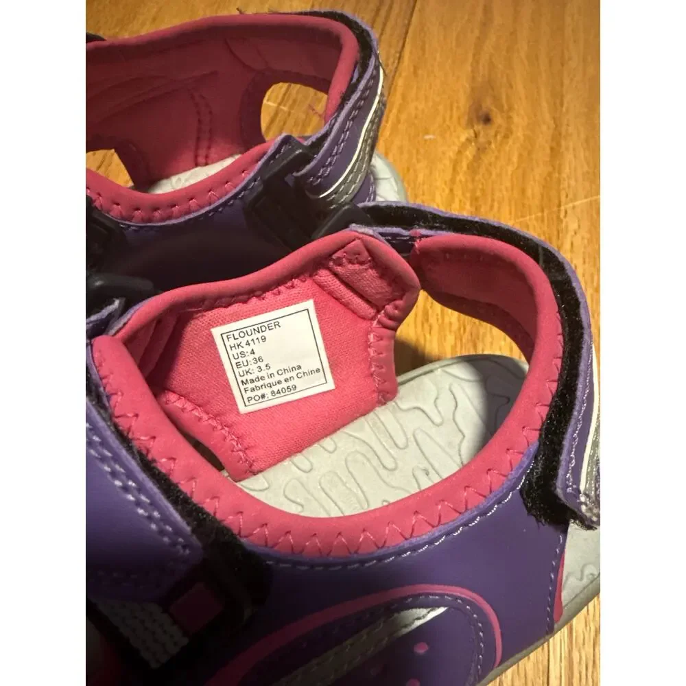Kamik Girls Sport Sandals Youth 4 Pink Purple Hiking Outdoor Water Shoes